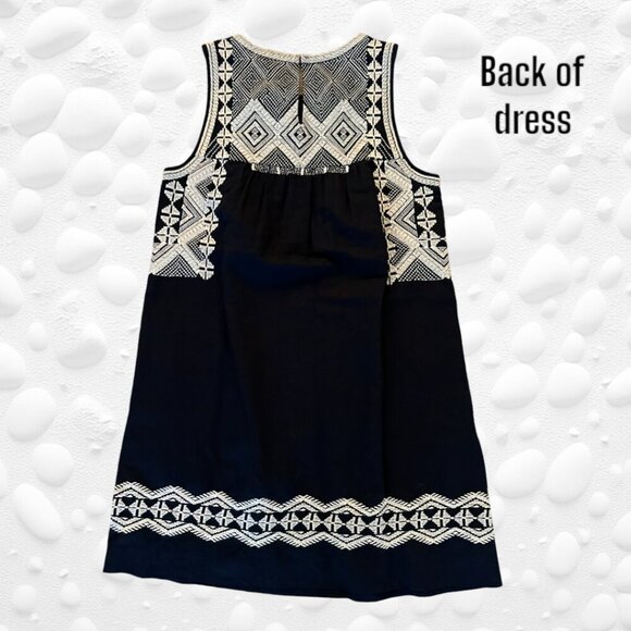 MADEWELL 1937 Women's Embroidered Geometric Print Sleeveless Dress M - Picture 2 of 5